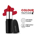 Swiss Beauty Pure Matte Lipstick , Non-Drying, Smooth Glide, Long Lasting - 220 Smoking Red | Grocsy