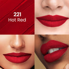 Swiss Beauty Pure Matte Lipstick , Non-Drying, Smooth Glide, Long Lasting - 221 Hot Red | Grocsy
