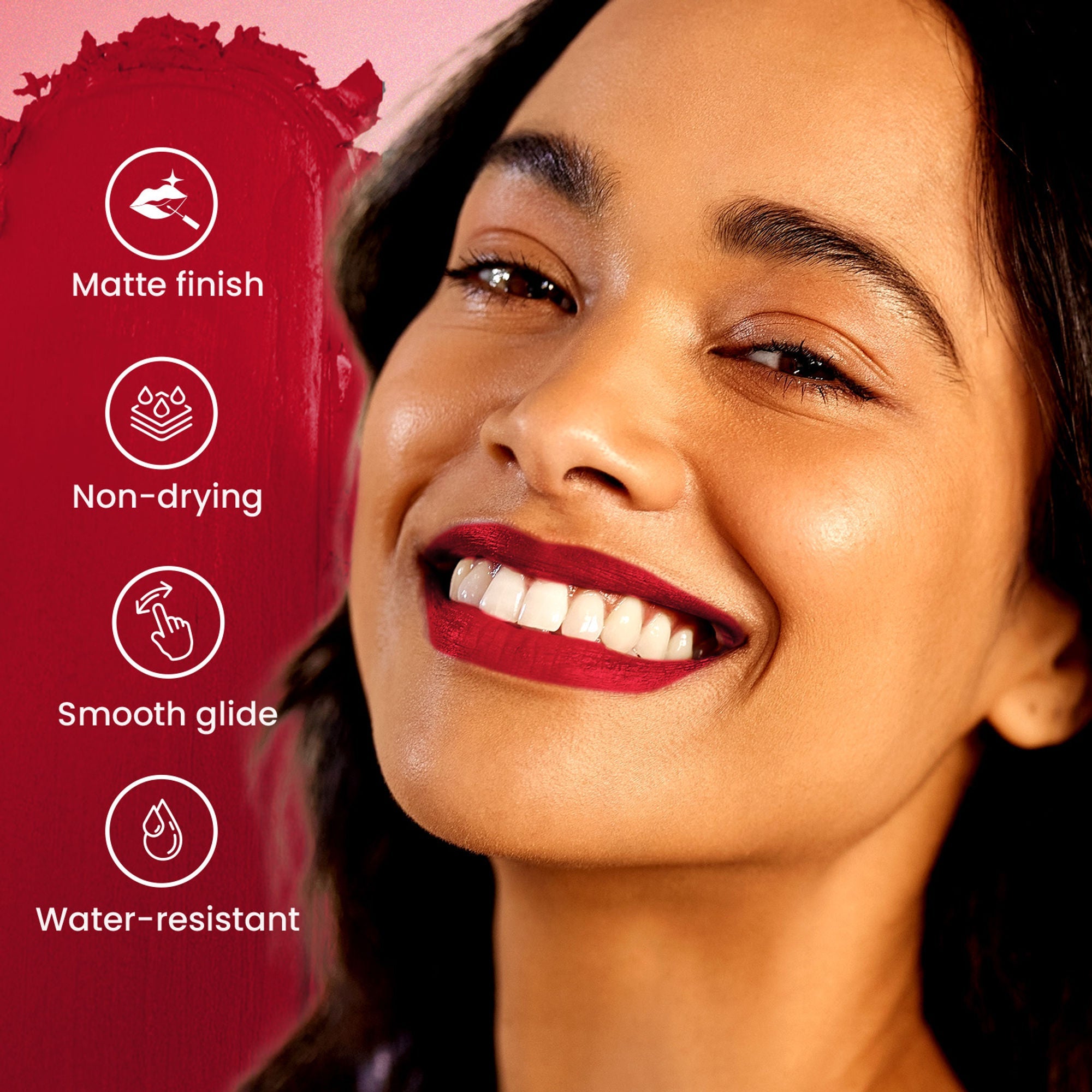 Swiss Beauty Pure Matte Lipstick , Non-Drying, Smooth Glide, Long Lasting - 221 Hot Red | Grocsy