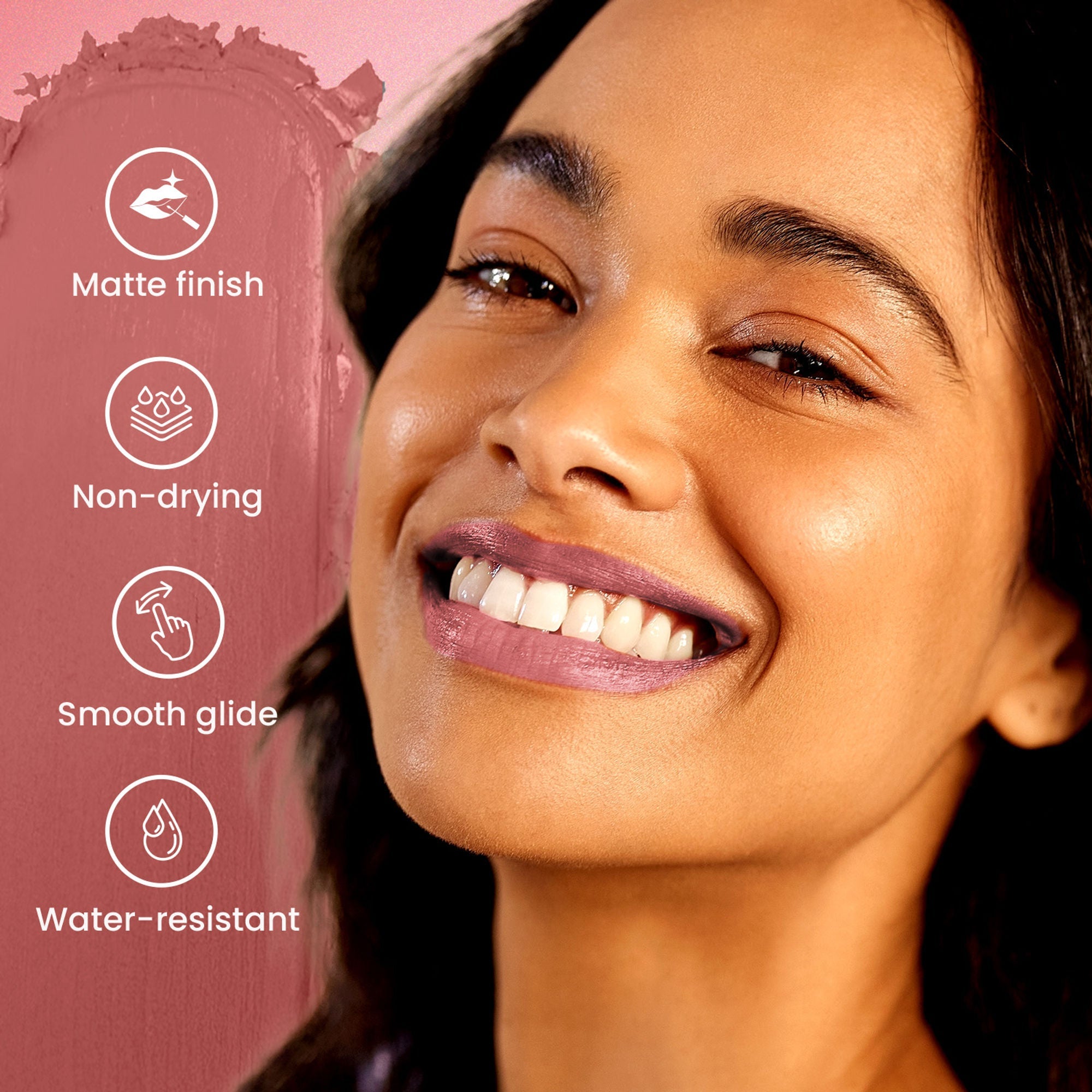 Swiss Beauty Pure Matte Lipstick , Non-Drying, Smooth Glide, Long Lasting - 213 Bare | Grocsy