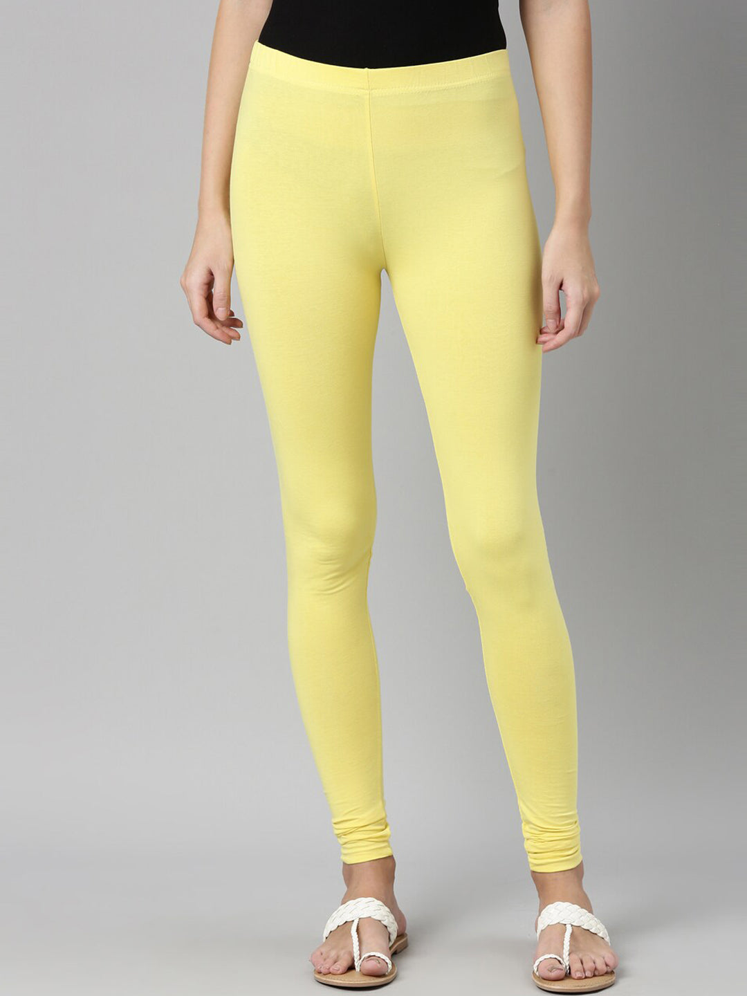 Souchii Slim Fit Churidar-Length Leggings | Grocsy
