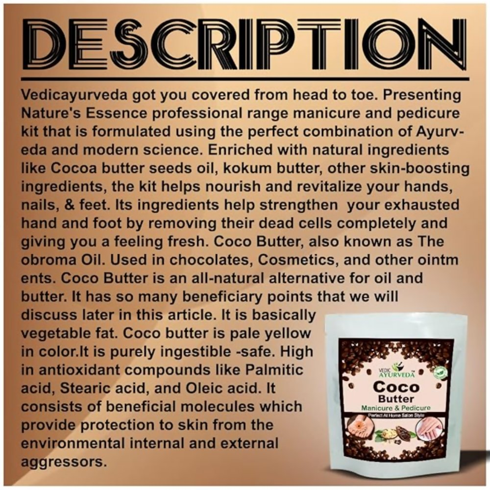 VedicAyurveda Coco Butter Manicure & Pedicure kit | Grocsy