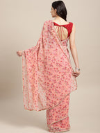 Tikhi Imli Pink Printed Saree | Grocsy
