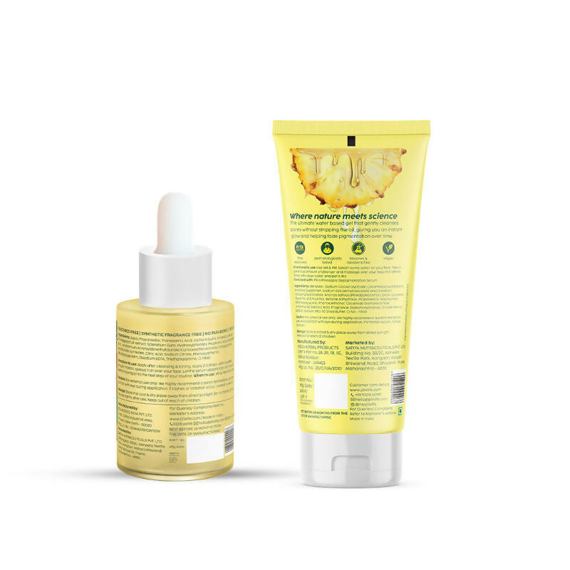 PLIX The Plant Pineapple De-Pigmentation Regime with Juicy Facewash & Serum | Grocsy