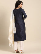 All About You Women Ethnic Motifs Embroidered Kurta With Trousers & With Dupatta | Grocsy