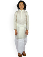 Sethukrishna Boys Cream-Coloured Kurti with Salwar | Grocsy