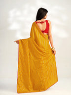 Sangria Striped Silk Blend Saree | Grocsy