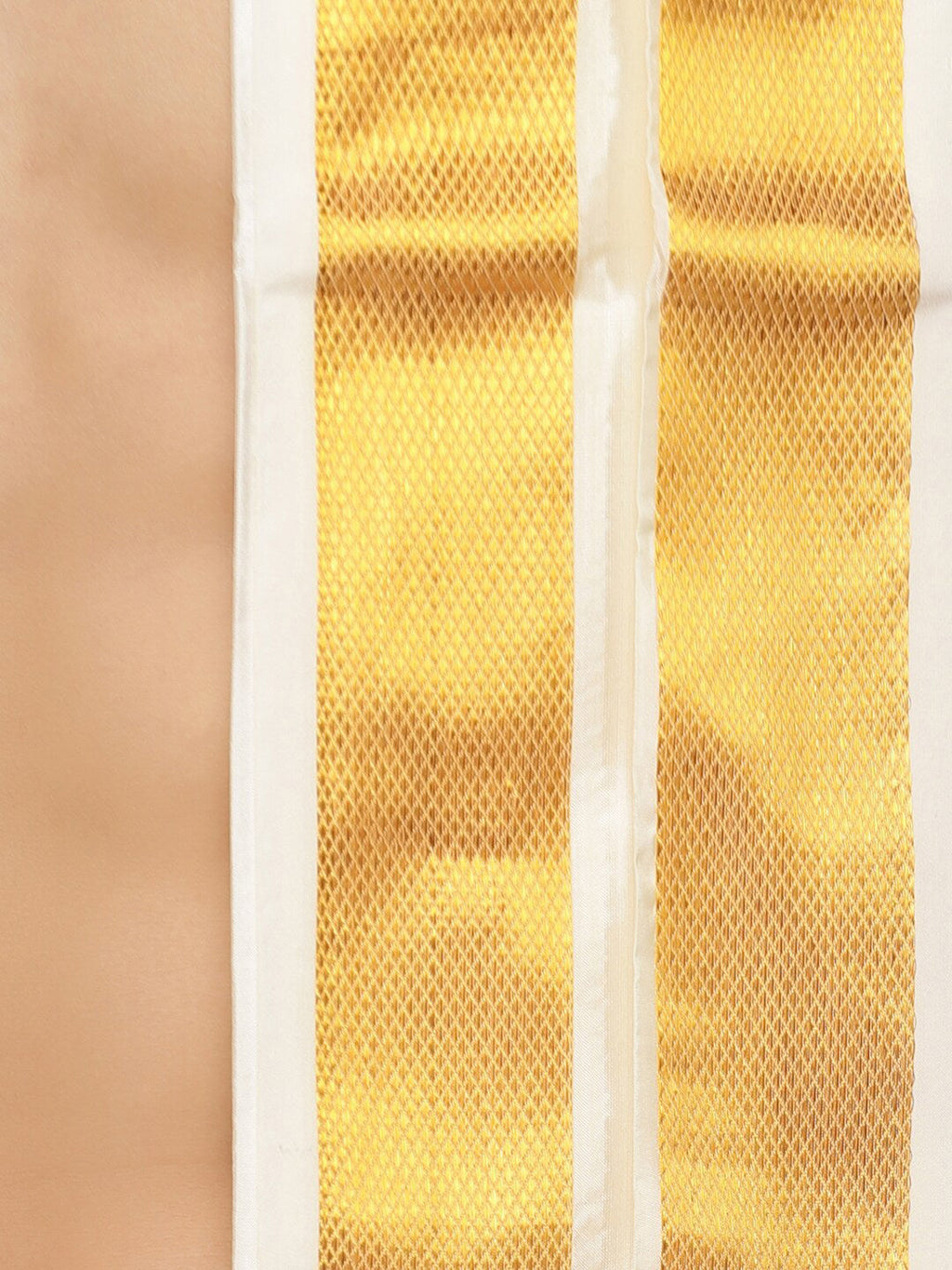 Sethukrishna Men Cream-Coloured Solid Dhoti | Grocsy