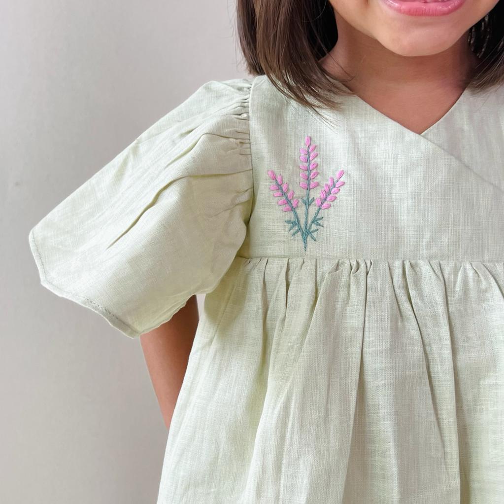 ArthLife Pale Green Angrakha Dress | Grocsy