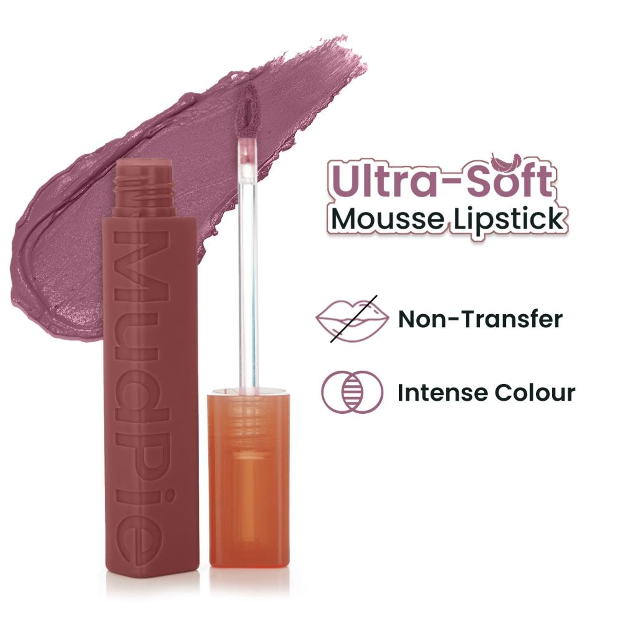 Swiss Beauty MudPie Lipstick With Velvet Matte Finish - 6 Oh Mauve | Grocsy