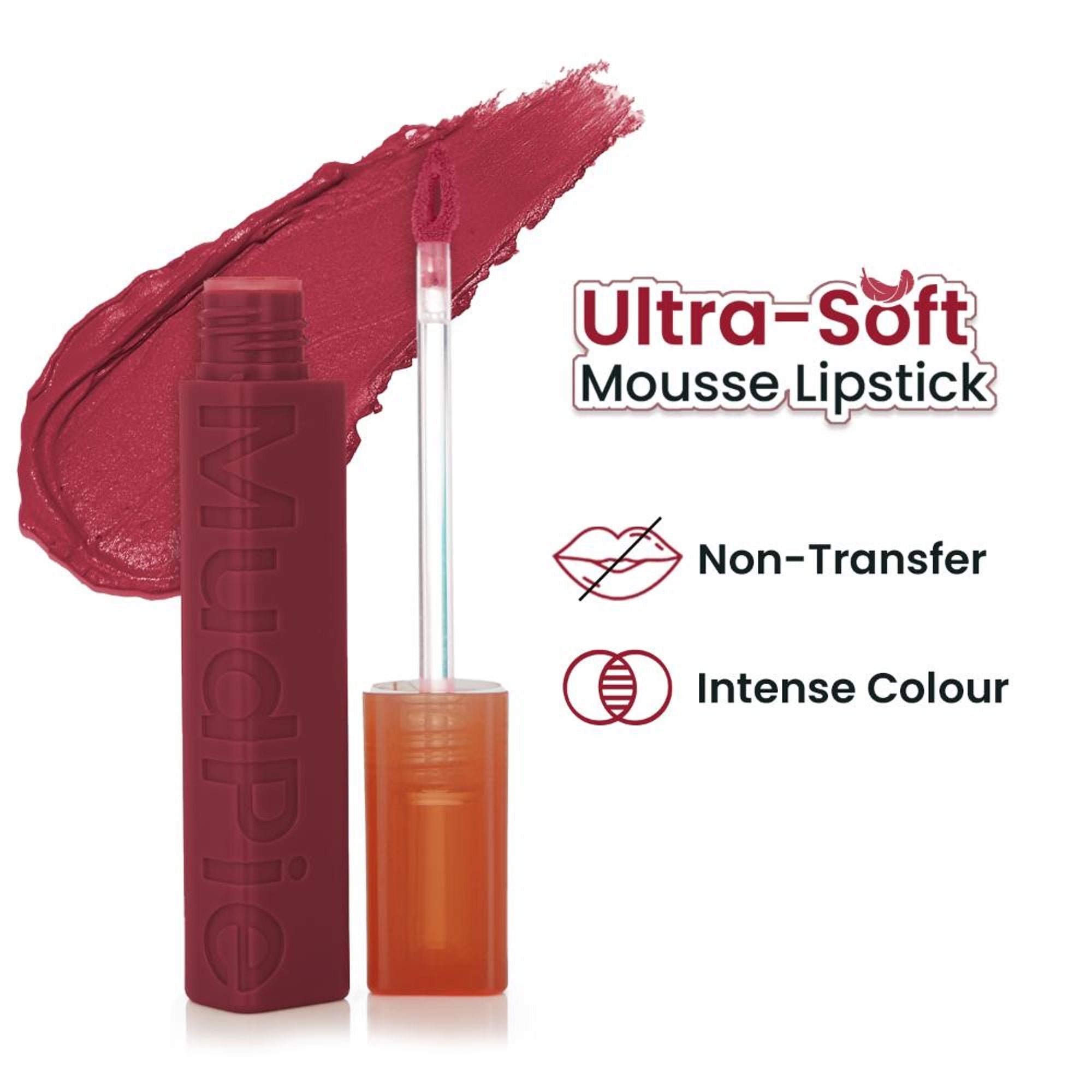 Swiss Beauty MudPie Lipstick With Velvet Matte Finish - 16 Red | Grocsy