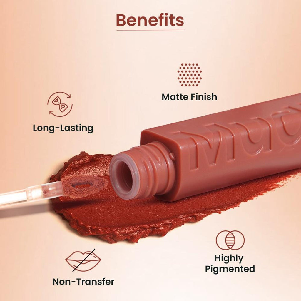 Swiss Beauty MudPie Lipstick With Velvet Matte Finish - 16 Red | Grocsy