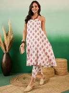 Sangria Printed Pure Cotton Kurta With Dhoti Pants | Grocsy