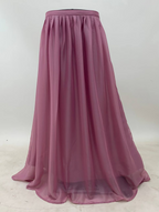 Lorenvalley Fashion Pink Viscose Silk Embroidery Work Gown Skirt Stitched | Grocsy