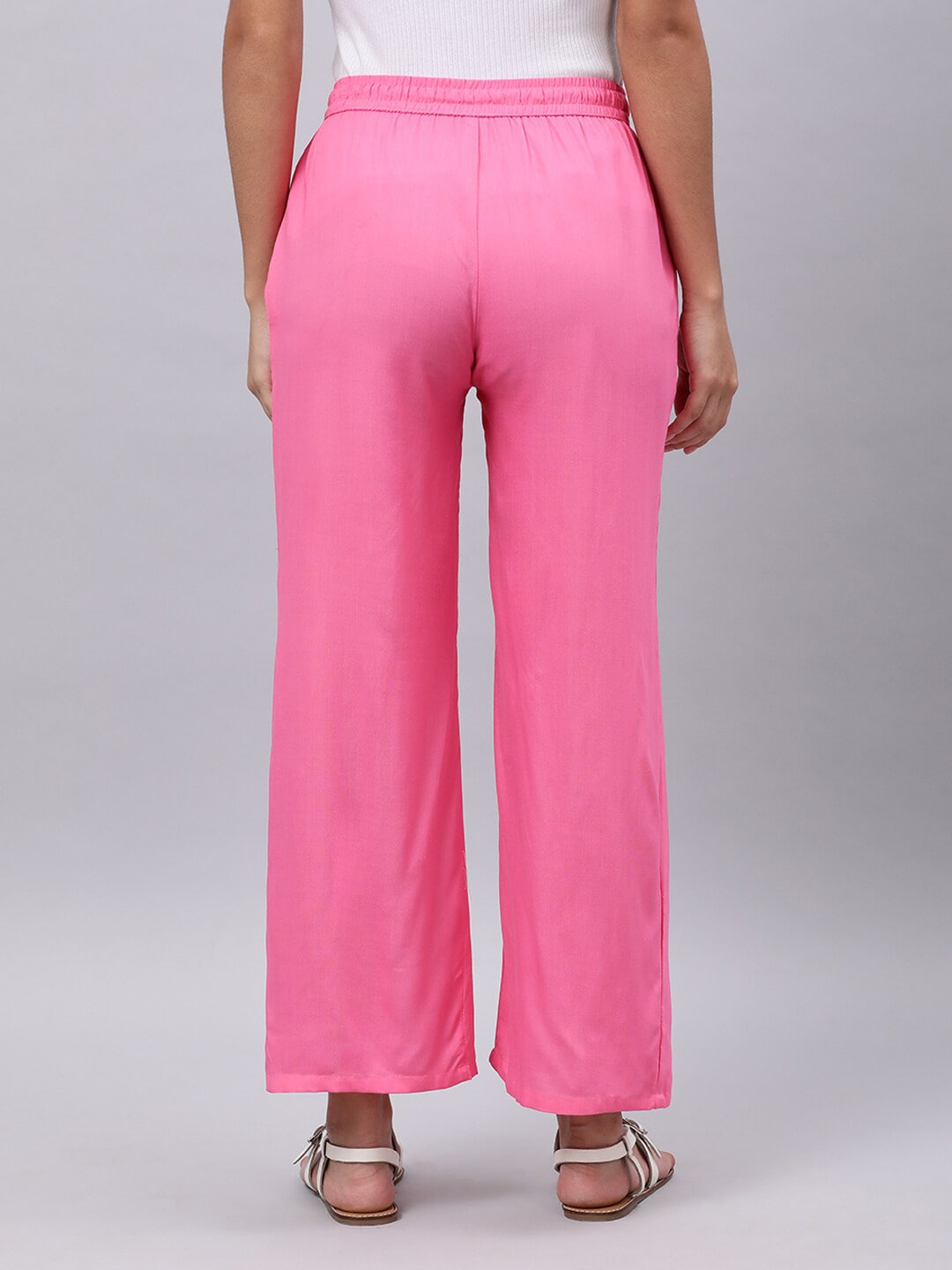 Souchii Pink Liva Palazzos | Grocsy