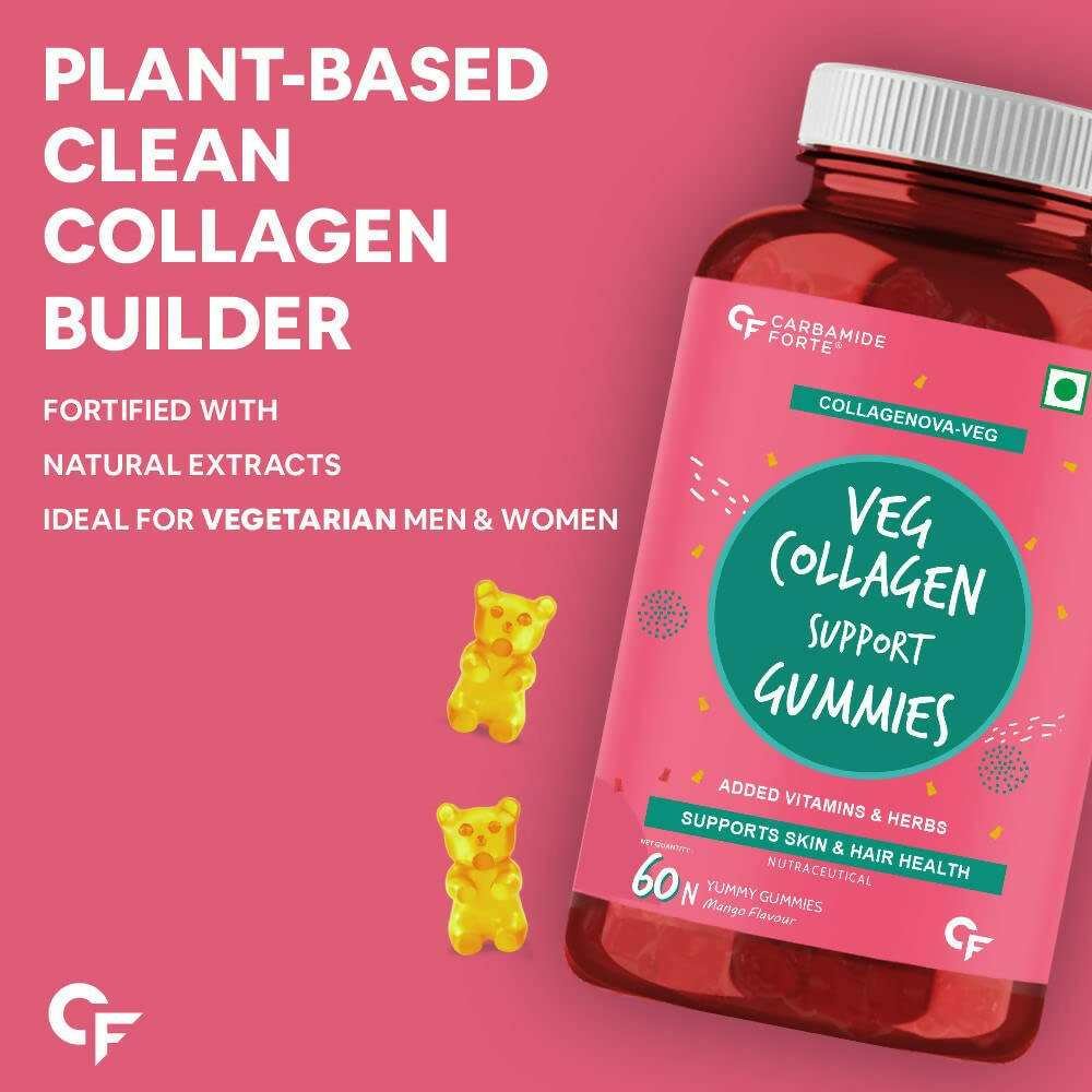 Carbamide Forte Veg Collagen Support Gummies - Mango Flavor | Grocsy