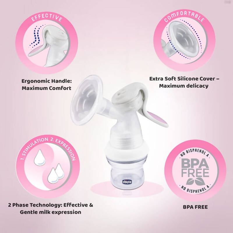 Chicco Natural Feeling Manual Breast Pump | Grocsy