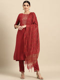 All About You Ethnic Motifs Print Kurta with Trousers & With Dupatta | Grocsy