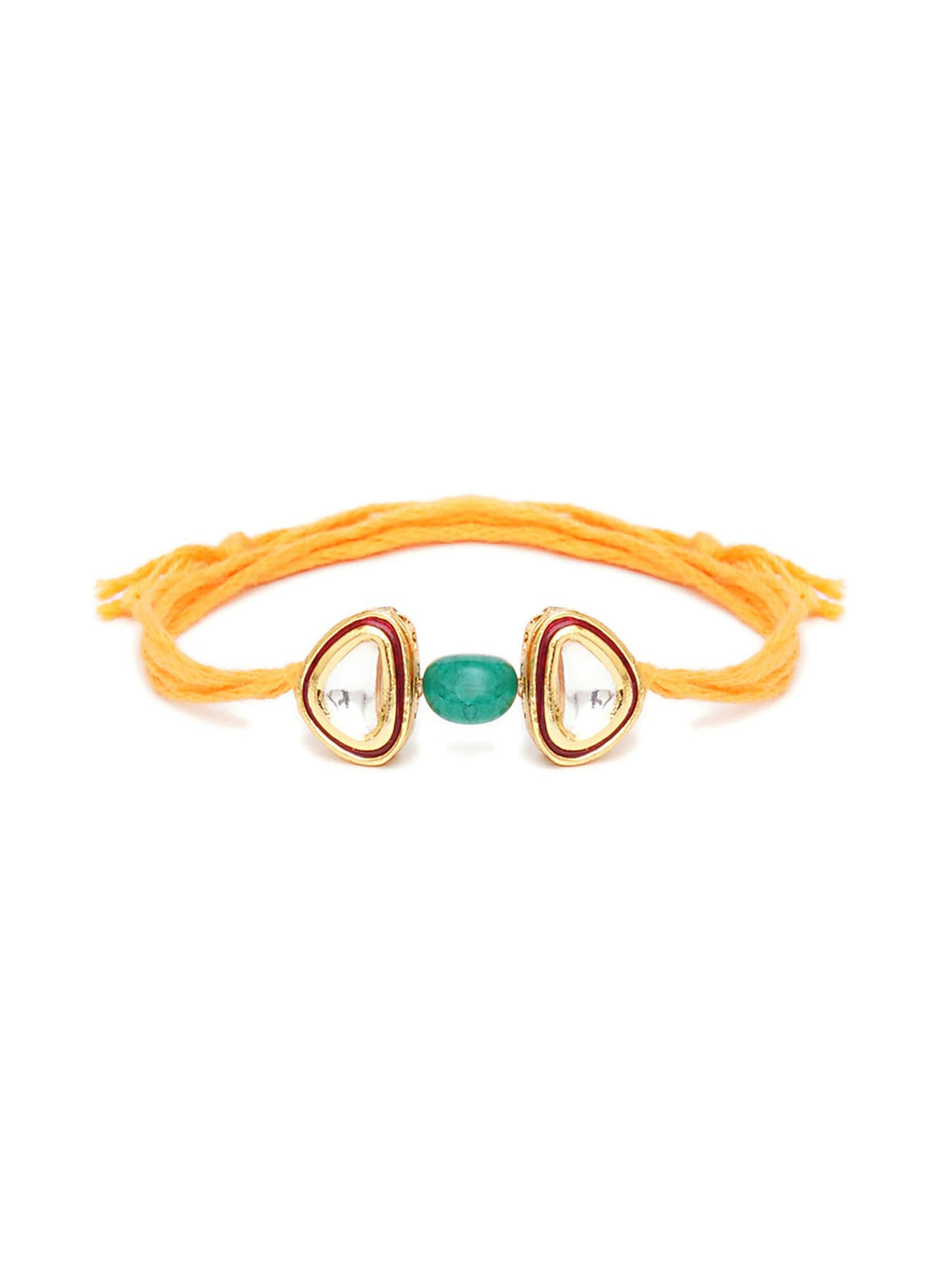 Designer kundan Rakhi - Ruby Raang | Grocsy
