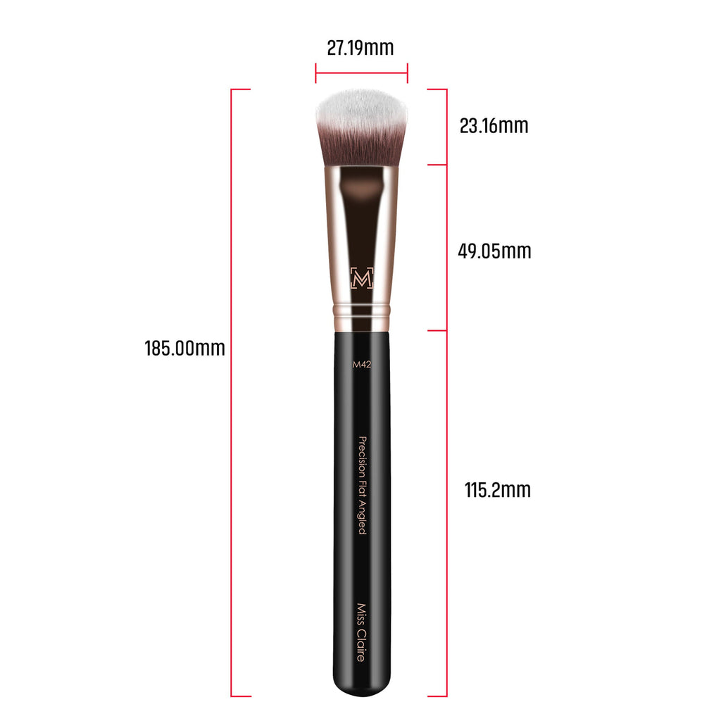 Miss Claire M42 - Precision Flat Angled Brush - Rose Gold | Grocsy