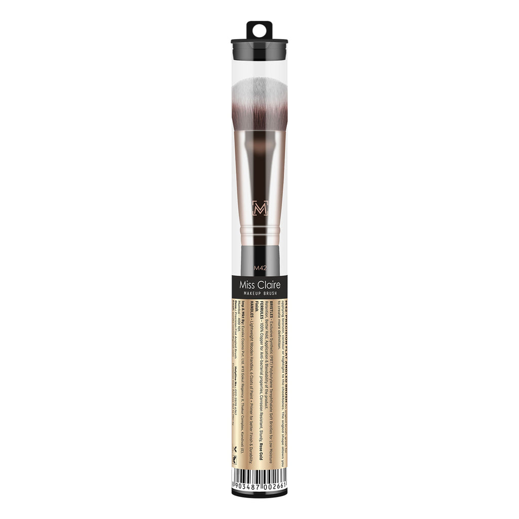Miss Claire M42 - Precision Flat Angled Brush - Rose Gold | Grocsy
