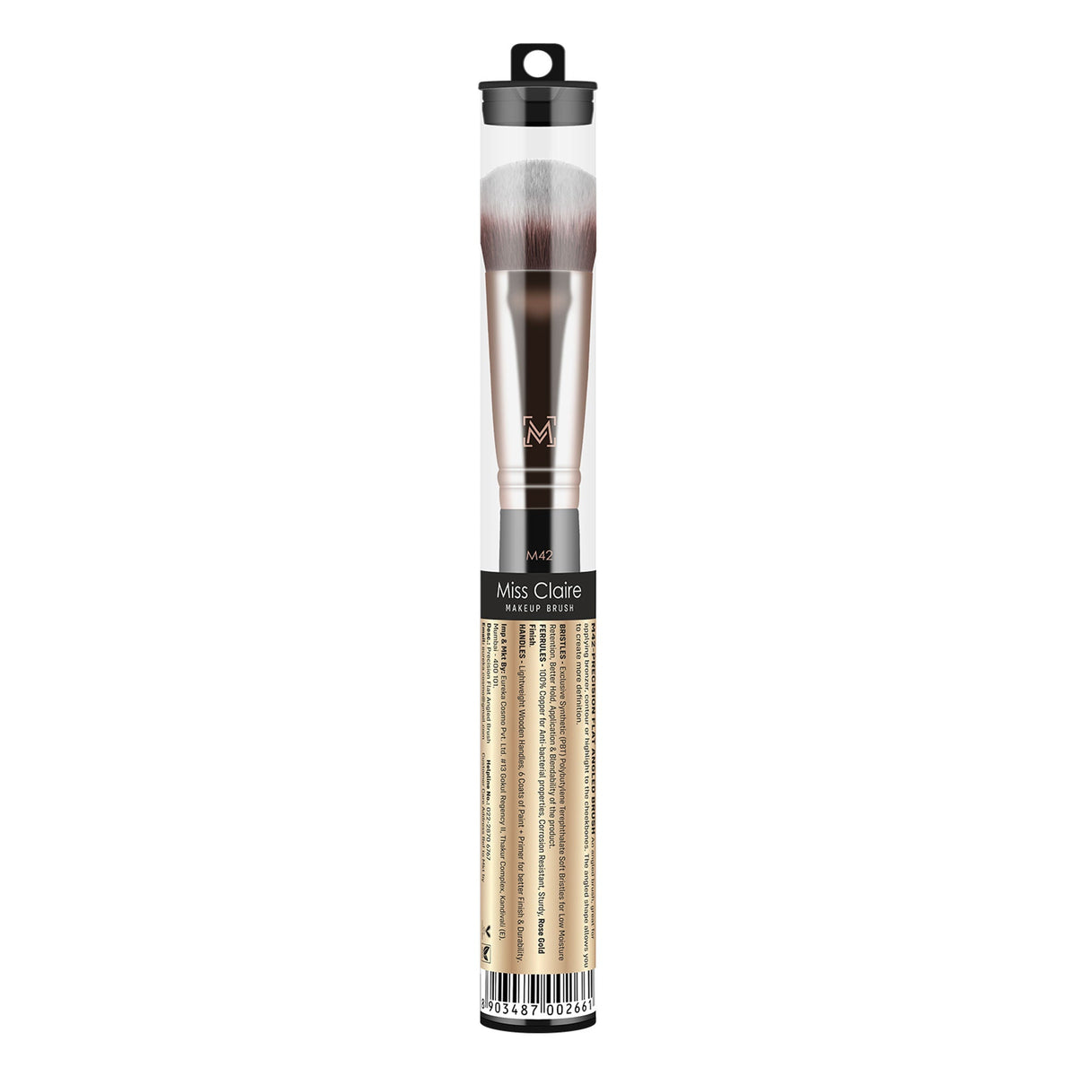 Miss Claire M42 - Precision Flat Angled Brush - Rose Gold | Grocsy