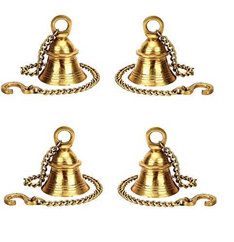 Uapan Brass Decorative Wall Hanging Bell With Chain & Hook | Grocsy