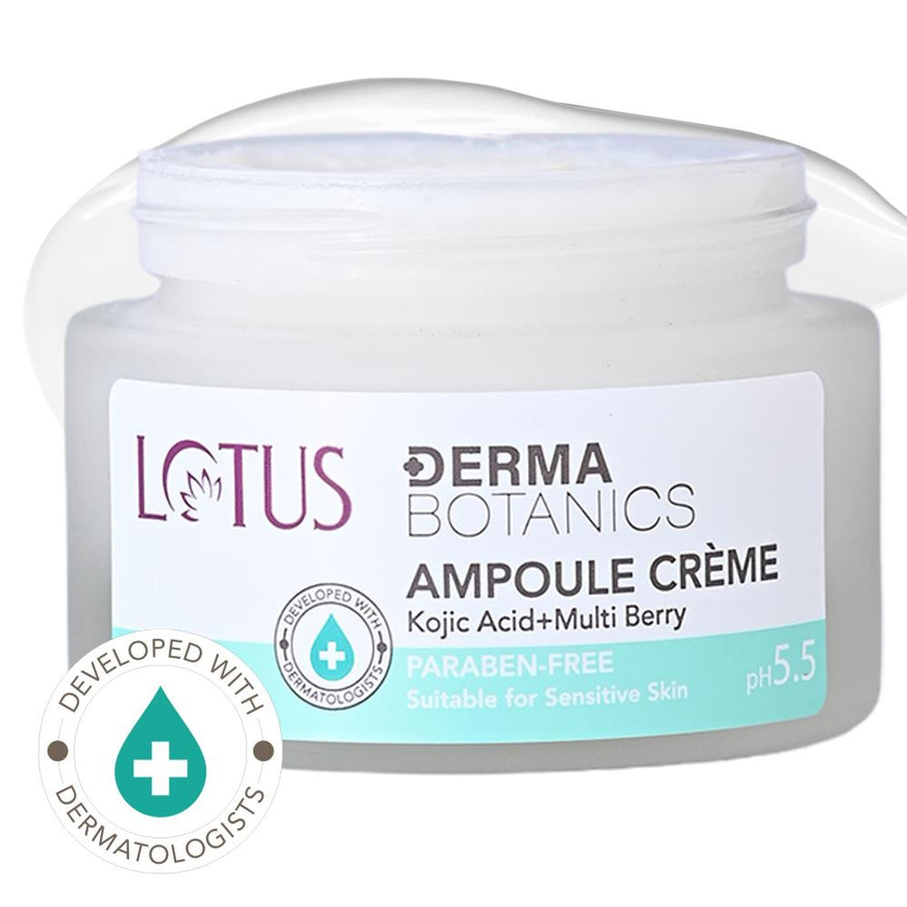 Lotus DermaBotanics Kojic Acid + Multi Berry Ampoule Crème, pH5.5, For Sensitive Skin | Grocsy