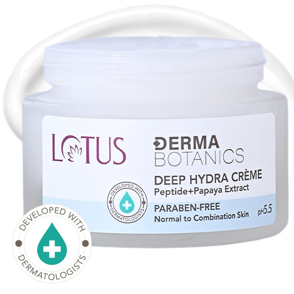 Lotus DermaBotanics Peptide + Papaya Extract Deep Hydra Creme, pH5.5, Normal to Combination Skin | Grocsy