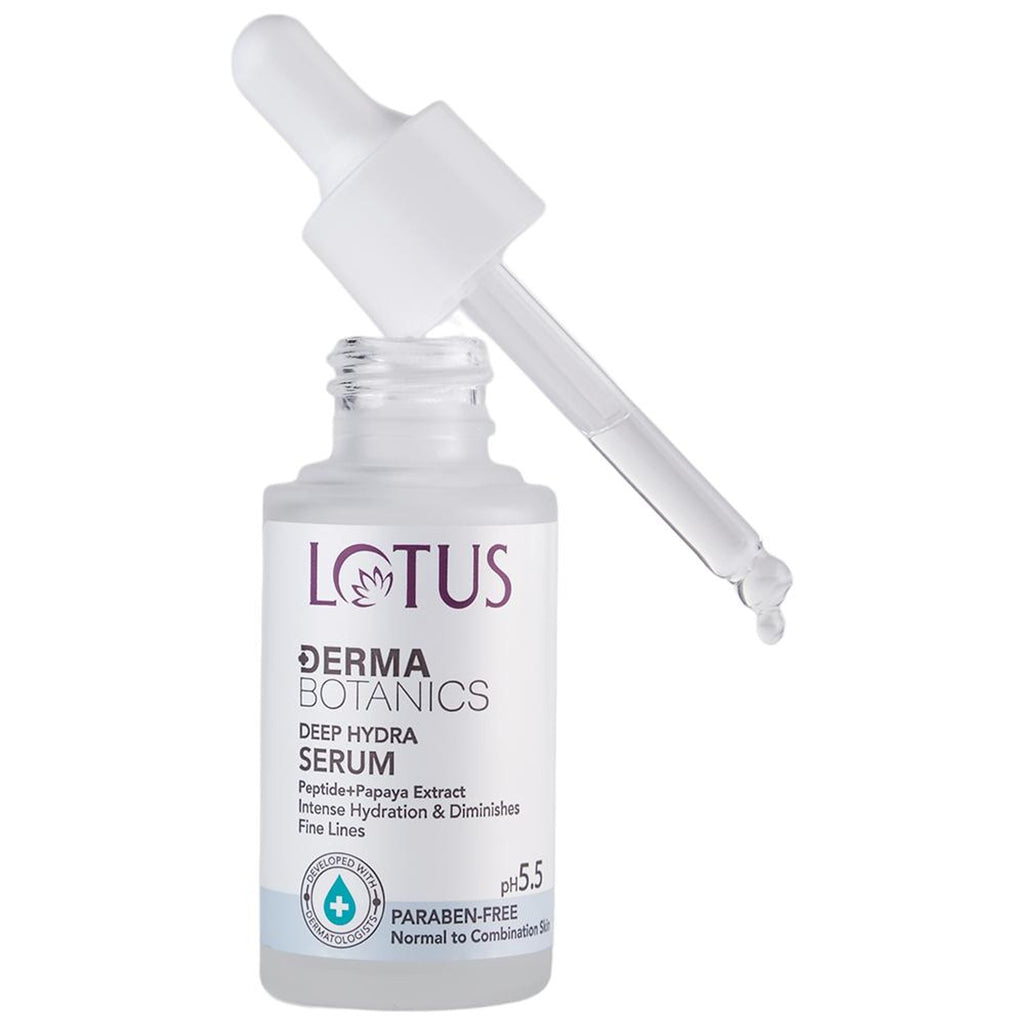 Lotus DermaBotanics Peptide + Papaya Extract Deep Hydra Serum,pH5.5,Normal To Combination Skin | Grocsy