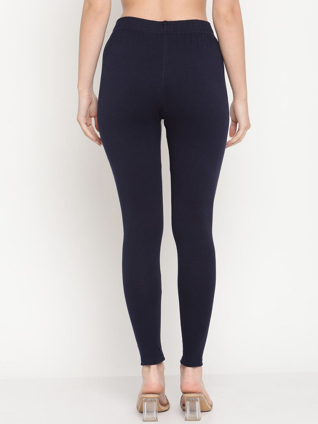 TAG 7 Women Pack Of 2 Solid Comfort-Fit Ankle-Length Leggings | Grocsy