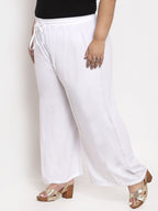 TAG 7 Women Plus Size Mid-Rise Wide Leg Palazzos | Grocsy