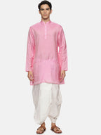 Sethukrishna Men Pink Kurta with Dhoti Pants | Grocsy