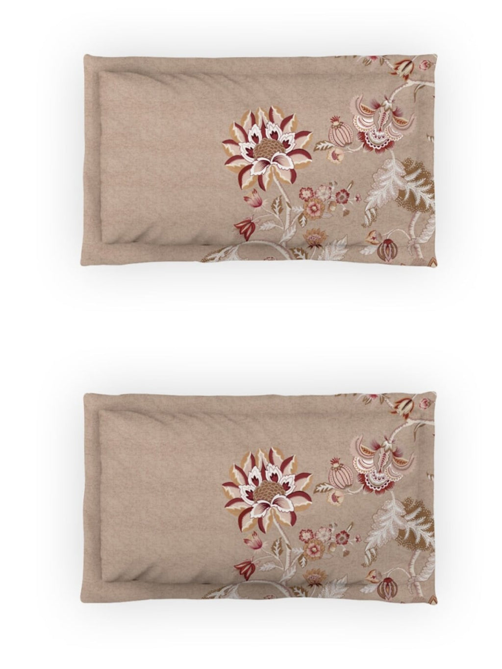DDecor Grey & Maroon Ethnic Motifs 140 TC Cotton Queen Bedsheet with 2 Pillow Covers | Grocsy