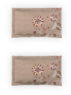 DDecor Grey & Maroon Ethnic Motifs 140 TC Cotton Queen Bedsheet with 2 Pillow Covers | Grocsy