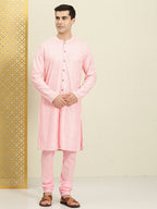 House of Pataudi Embroidered Regular Sequinned Rozana Kurta with Pyjamas | Grocsy