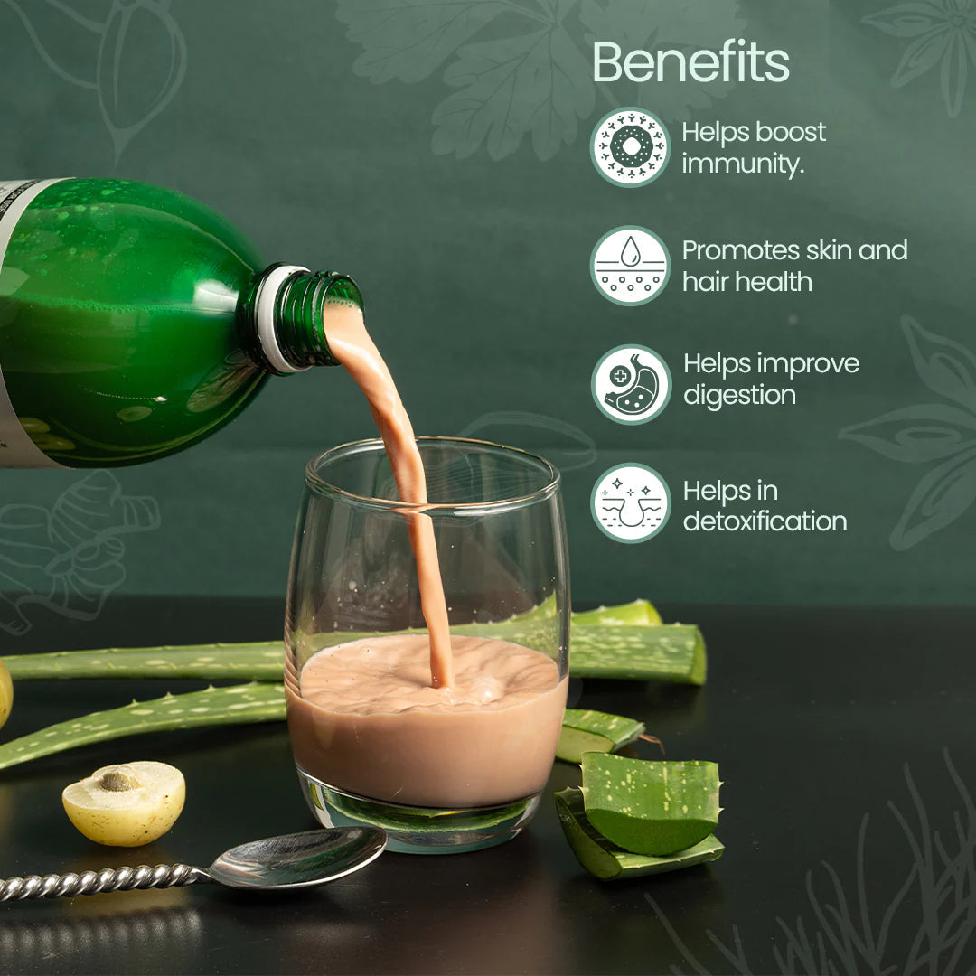 Krishna's Herbal & Ayurveda Aloe+ Amla Juice | Grocsy