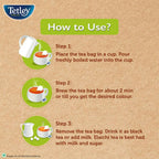 Tetley Elaichi Flavoured Chai - Black Tea, Every Sip Will Awaken Your Senses