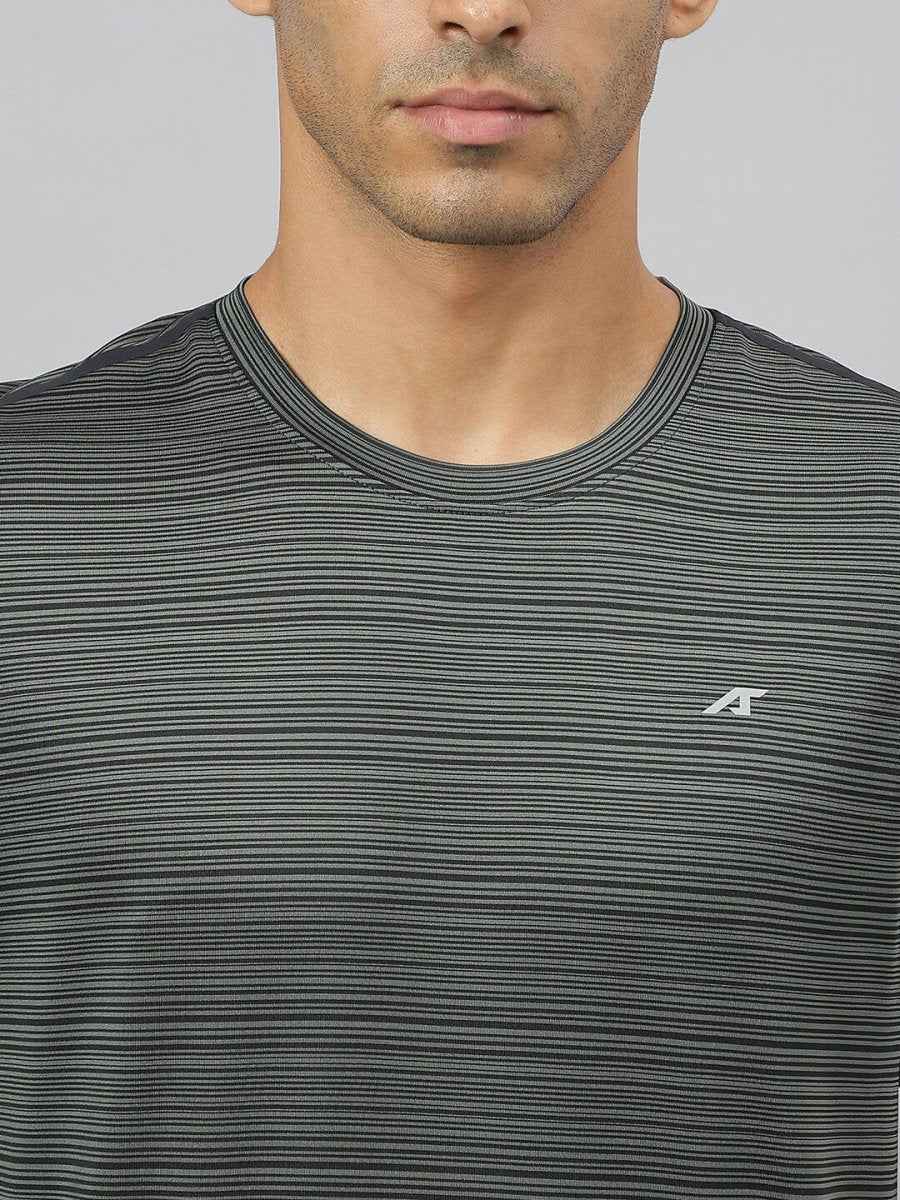 Alcis Men Stretch-X Anti-Static Slim-Fit Round Neck Running T-Shirt | Grocsy