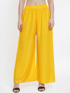TAG 7 Women Pack of 2 Solid Wide Leg Palazzos | Grocsy