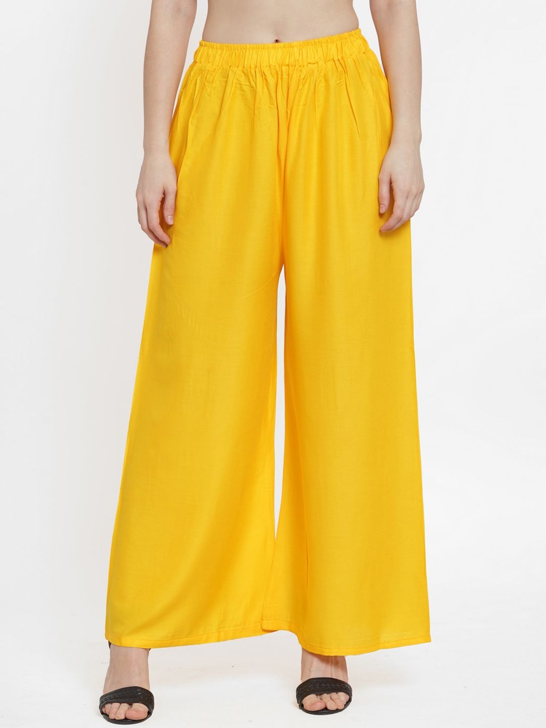 TAG 7 Women Pack of 2 Solid Wide Leg Palazzos | Grocsy