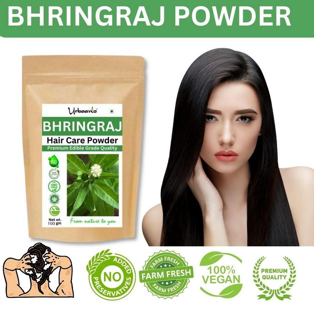 Urbaano Herbal Pure Bhringraj Powder Eclipta alba For Hair Growth Hair Mask | Grocsy