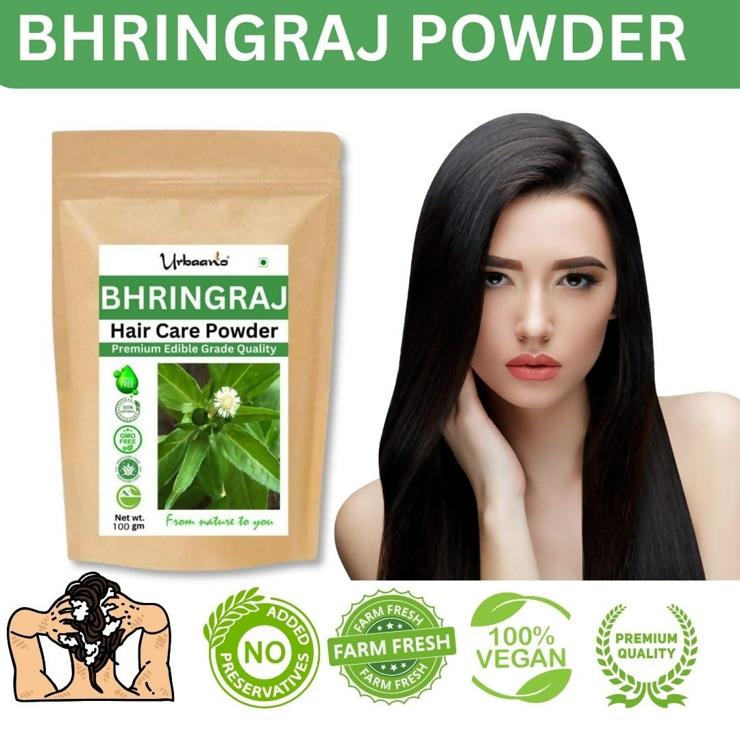 Urbaano Herbal Pure Bhringraj Powder Eclipta alba For Hair Growth Hair Mask | Grocsy