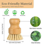 Not Available Bamboo Dish Scrub Brush for Kitchen | Grocsy