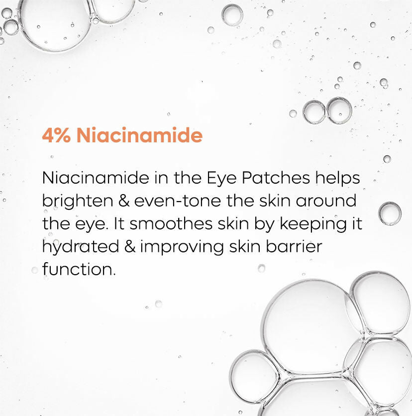 mCaffeine 4% Niacinamide Hydrogel Under Eye Patches with Kombucha Tea - Pigmentation & Brightening | Grocsy