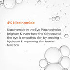 mCaffeine 4% Niacinamide Hydrogel Under Eye Patches with Kombucha Tea - Pigmentation & Brightening | Grocsy