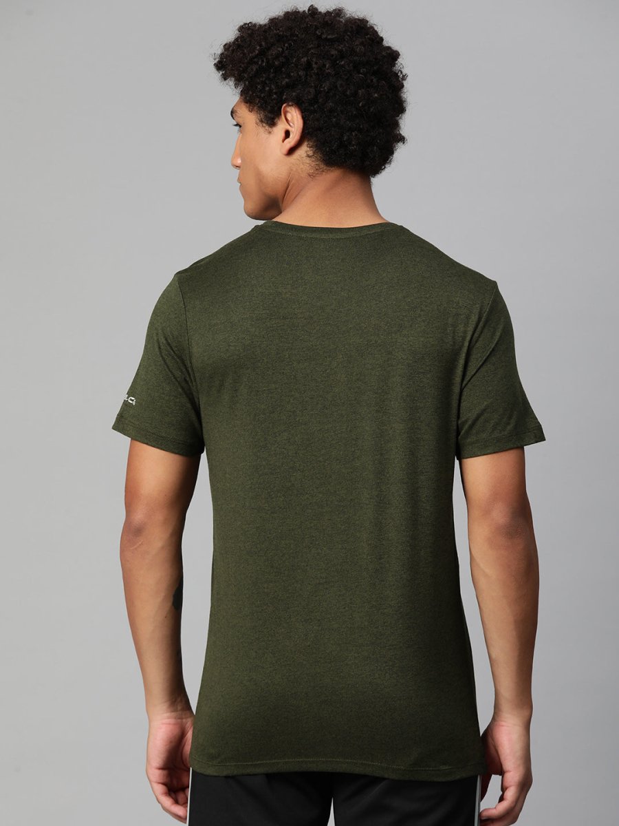 Alcis Typography Printed Anti Static Slim Fit T-shirt | Grocsy