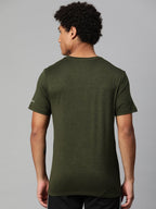 Alcis Typography Printed Anti Static Slim Fit T-shirt | Grocsy