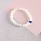 NVR Men & Women Evil Eye Crystal Elasticated Bracelet