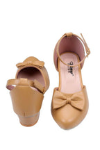 Tiny Bugs Girls Bow Embellished Ballerinas - Tan | Grocsy